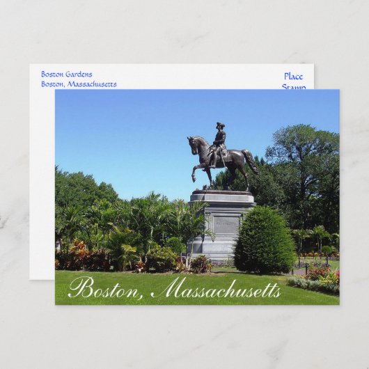 ボストンガーデン,ボストンマサチューセッツ州ポストカード ポストカード (正面/裏面)
