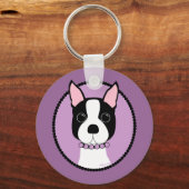 ボストンガール！パープル キーホルダー (正面)