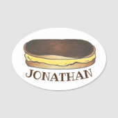 ボストンクリームエクレフランスのーペストリーベーカリーデザート 名札 (正面)