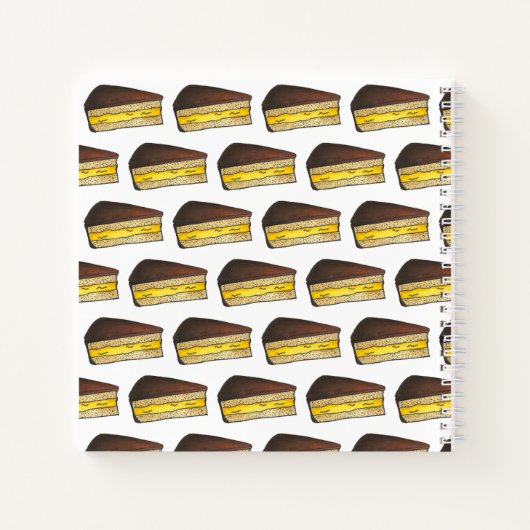 ボストンクリームクレームパイスライスデザートマサチューセッツ ノートブック (裏面)