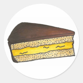 ボストンクリームパイスライスベーキングチョコレートデザート ラウンドシール