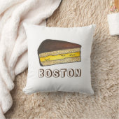 ボストンクリームパイスライス食品デザートマサチューセッツ クッション (ブランケット)