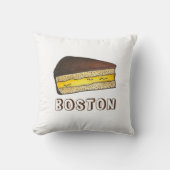 ボストンクリームパイスライス食品デザートマサチューセッツ クッション (正面)