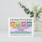 ボストンクリームパイマルティーニレシピカードポストカード ポストカード (スタンド正面)