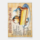 ボストンクリームパイレシピ キッチンタオル (縦)