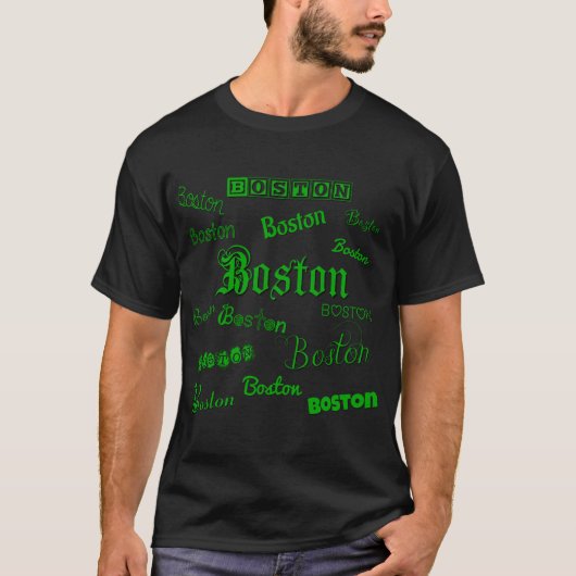 ボストングリーンフォント Tシャツ (正面)