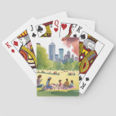 ボストンコモンピクニック | 夏の水の絵を描色 トランプ (裏面)