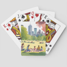 ボストンコモンピクニック | 夏の水の絵を描色