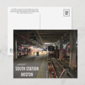 ボストンサウス駅の鉄道駅ポストカード ポストカード (正面/裏面)