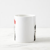 ボストンサンタ帽子のマグ コーヒーマグカップ (中央)