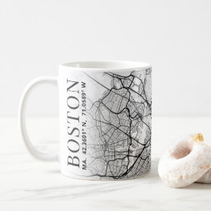 ボストンシティの地図 コーヒーマグ コーヒーマグカップ