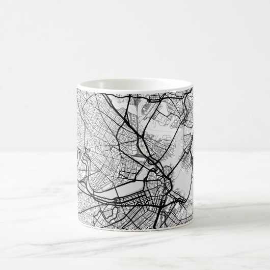 ボストンシティの地図 |コーヒーマグ コーヒーマグカップ (中央)