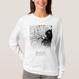 ボストンシティの地図 Tシャツ