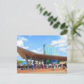 ボストンシティの有名な水族館をバスの窓から眺める ポストカード (スタンド正面)