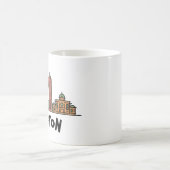 ボストンシティスカイライン、ボストンマアメリカスカイライン コーヒーマグカップ (中央)