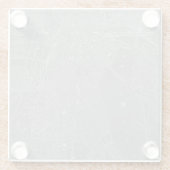 ボストンシティマップのスケッチ ガラスコースター (裏面)