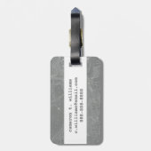 ボストンシティマップのスケッチ ラゲッジタグ (裏面縦)