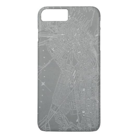 ボストンシティマップのスケッチ Case-Mate iPhoneケース (裏面)