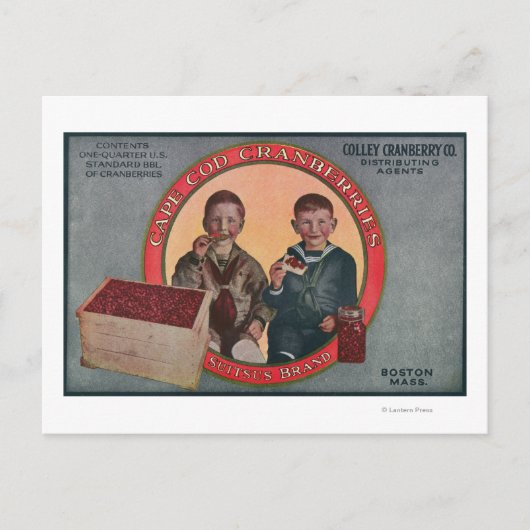 ボストンスイーツブランドクランベリーラベル ポストカード (正面)