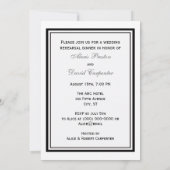 ボストンスカイラインエッチングされたリハーサルディナー 招待状 (裏面)