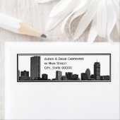 ボストンスカイラインエッチングフレームH差出人住所 ラベル (インサイチュ)