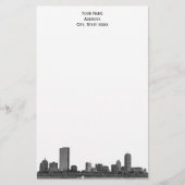 ボストンスカイラインエッチング01文房具 便箋 (正面)