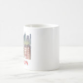 ボストンスカイラインキャンバスアート：歴史的なランドマーク コーヒーマグカップ (中央)