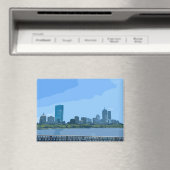 ボストンスカイラインチャールズ絵を描リバー マグネット (インサイチュ (食洗機))