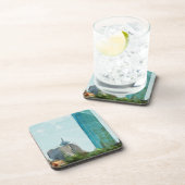 ボストンスカイライン抽象芸術印象派 コースター (右側)