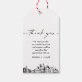ボストンスカイライン結婚ズサンキューメッセージカード ギフトタグ (正面)