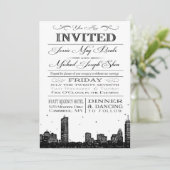ボストンスカイライン結婚式招待状 招待状 (スタンド正面)