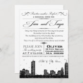 ボストンスカイライン結婚式招待状 招待状 (正面/裏面)