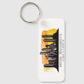 ボストンスカイライン緯度と経度 キーホルダー (正面)