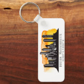 ボストンスカイライン緯度と経度 キーホルダー (正面)