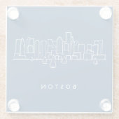 ボストンスカイライン ガラスコースター (裏面)