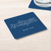 ボストンスカイライン スクエアペーパーコースター (アングル)