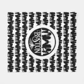 ボストンスカイライン フリースブランケット (正面(横))