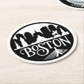 ボストンスカイライン ラウンドペーパーコースター (アングル)