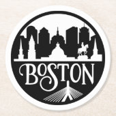 ボストンスカイライン ラウンドペーパーコースター (正面)