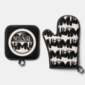 ボストンスカイライン 鍋つかみ&鍋敷きセット (正面)