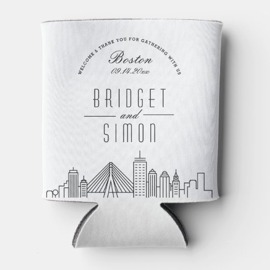 ボストンスタイル化スカイライン | 結婚クーラーボックス 缶クーラー (正面)