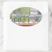 ボストンスワンのボートインペンシル&インクフィルター 楕円形シール (バッグ)