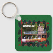 ボストンスワンボーツハッピーホリデーズキーチェーン キーホルダー (正面)