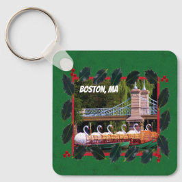 ボストンスワンボーツハッピーホリデーズキーチェーン キーホルダー