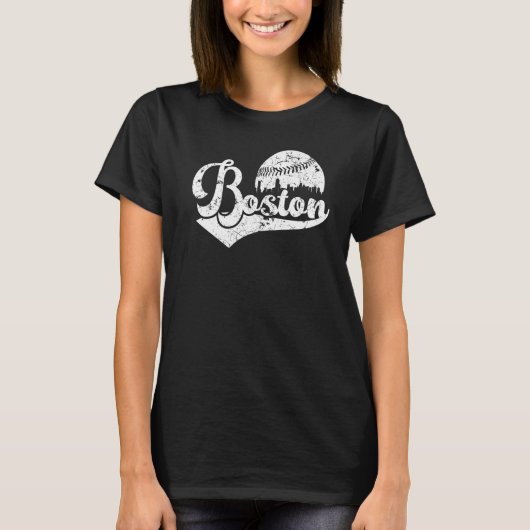ボストンスーベリーマサチューズスカイラインホームタウン Tシャツ (正面)