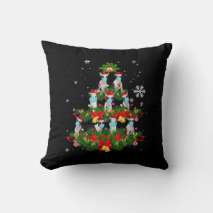 ボストンテおもしろいリアークリスマスツリードッグマスククリスマス クッション