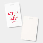 ボストンティーパーティーバッジ バッジ (正面＆裏面)
