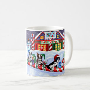 ボストンテラーズキャンディーケーンサンタクリスマス雪だるま コーヒーマグカップ