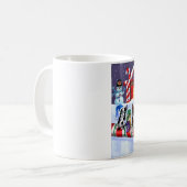 ボストンテラーズキャンディーケーンサンタクリスマス雪だるま コーヒーマグカップ (正面左)