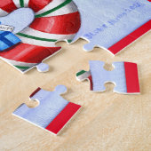 ボストンテラーズキャンディーケーンサンタクリスマス雪だるま ジグソーパズル (側面)